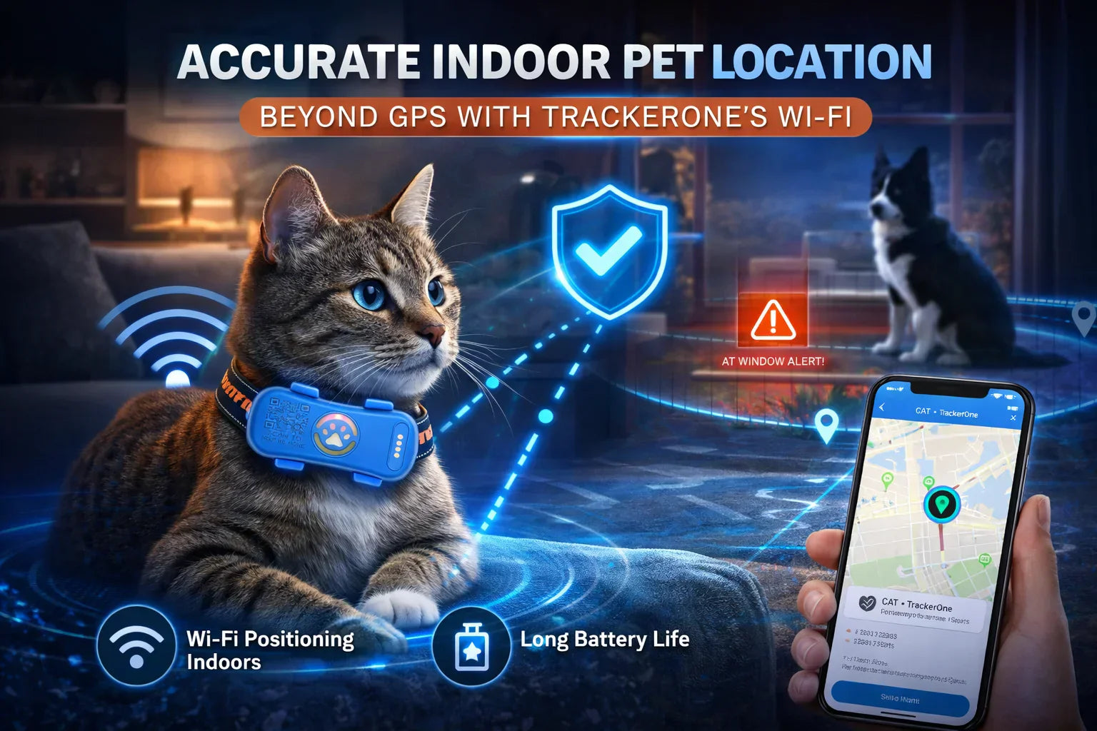 Accurate Indoor Pet Tracking: How TrackerOne’s Wi-Fi Positioning Solves the GPS Blind Spot