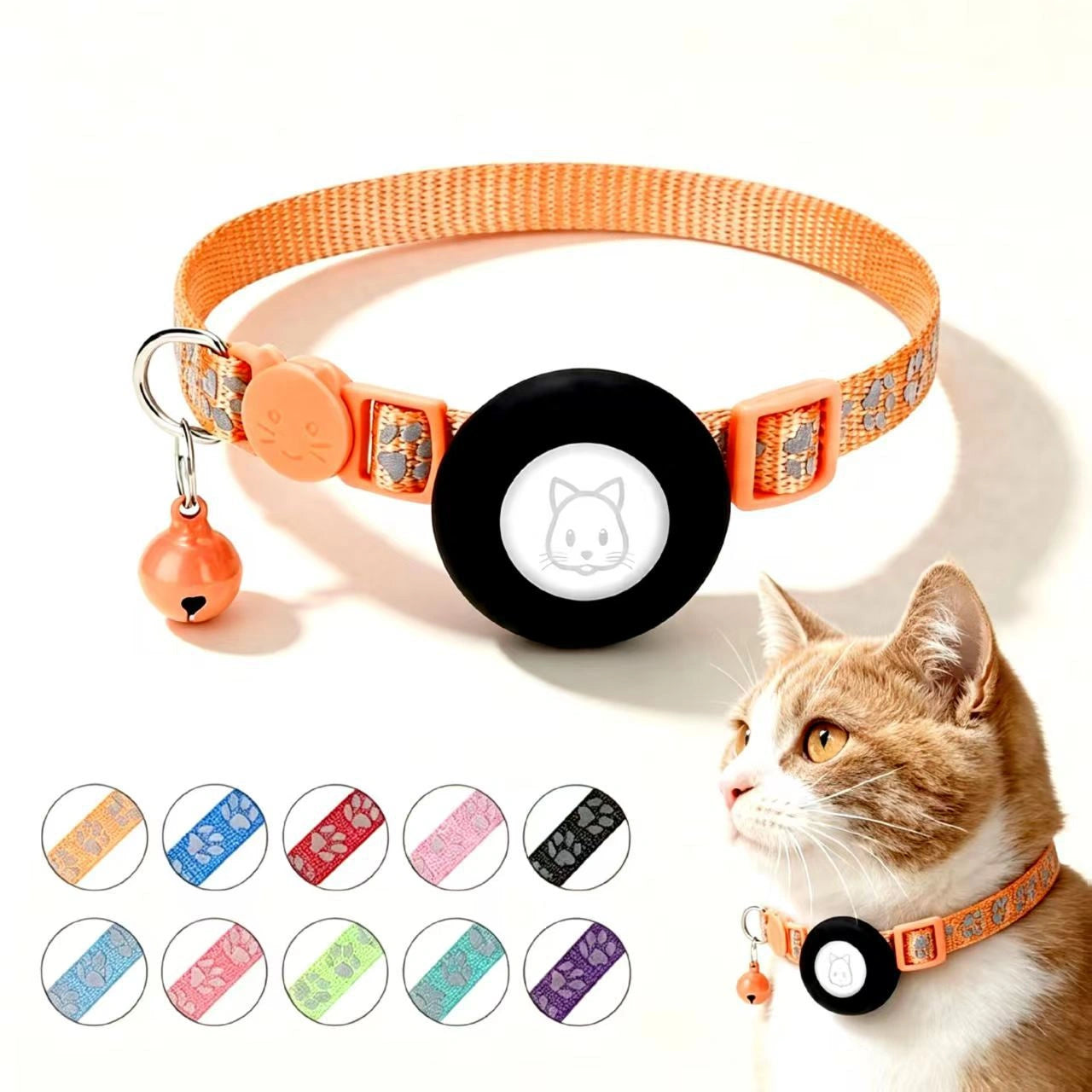 2-Pack AirTag & TrackerOne Compatible Cat Collar