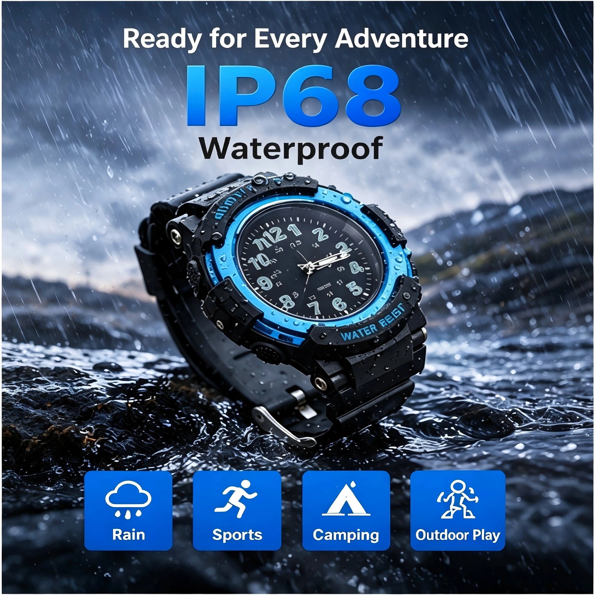 Kids Anti-Lost Quartz Watch | Works with Apple Find My & Android Find Hub