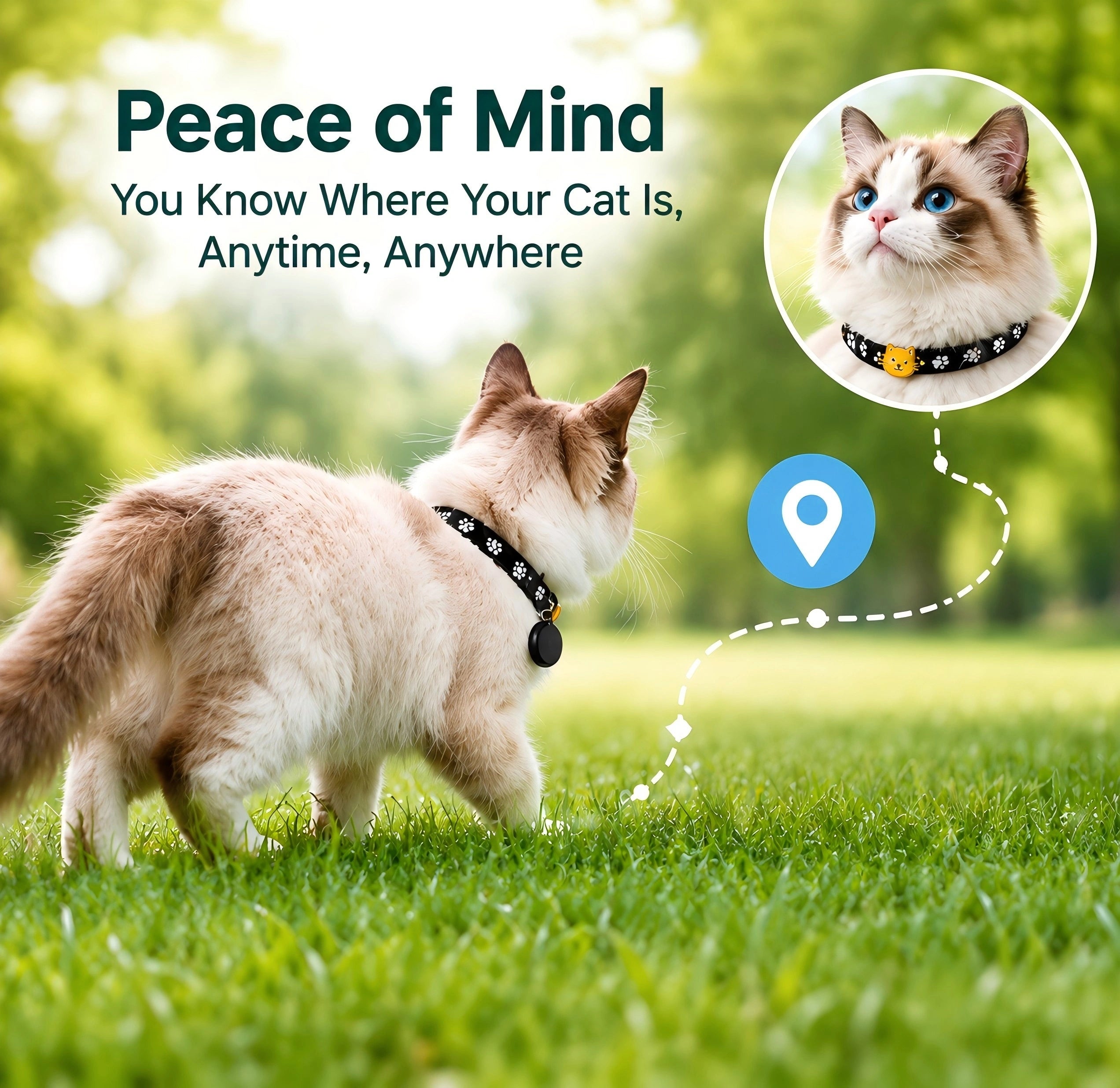 2-Pack AirTag & TrackerOne Compatible Cat Collar