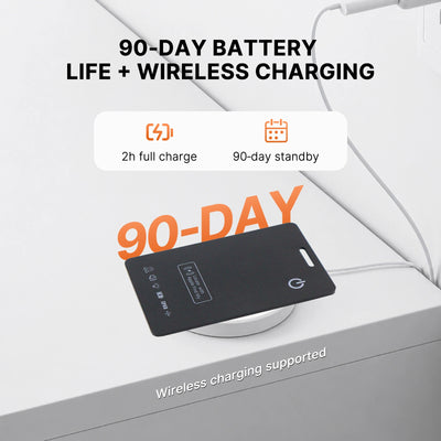 Smart Tracker Card for Apple Find My | Ultra-Slim Wallet Tracker with FREE Wireless Charger