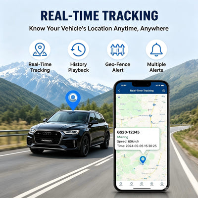 GS20 - جهاز تتبع المركبات GPS سلكي بتقنية 4G