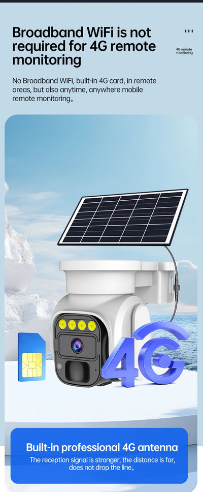 4G Solar Batteryed Celluar Camera