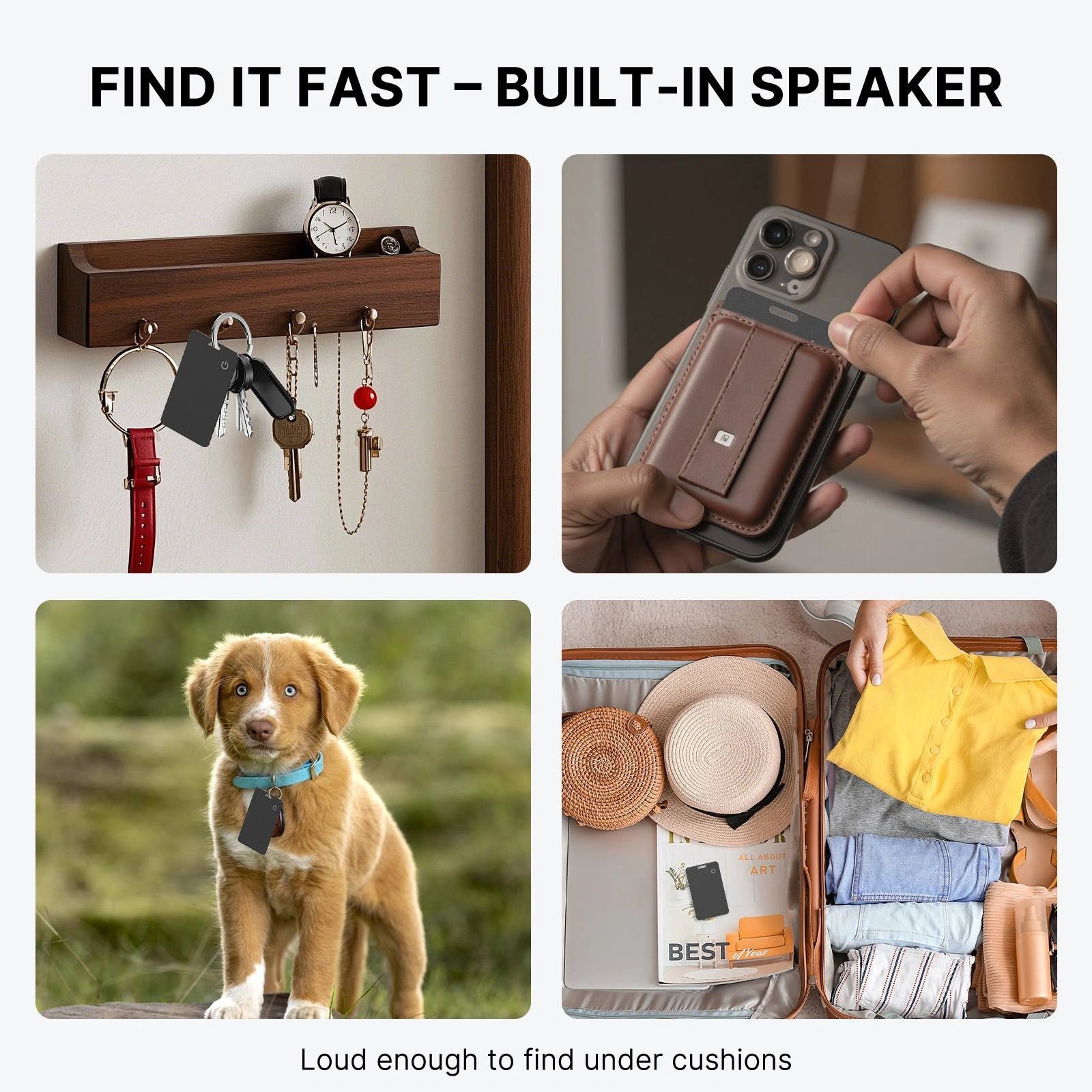 Smart Tracker Card for Apple Find My | Ultra-Slim Wallet Tracker with FREE Wireless Charger