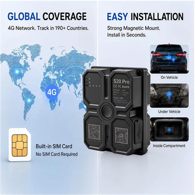 S20 Pro – 4G GPS Tracker | Global Coverage | Built-in SIM